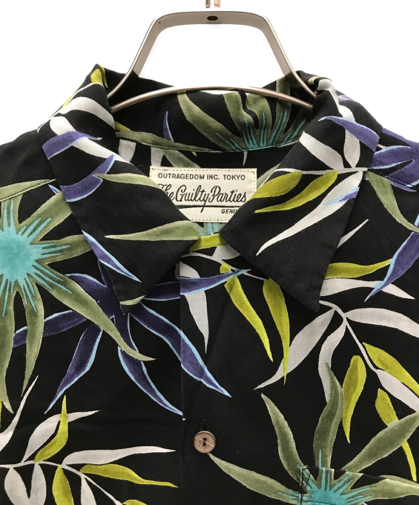 wacko玛丽亚大麻图案l/s aloha衬衫