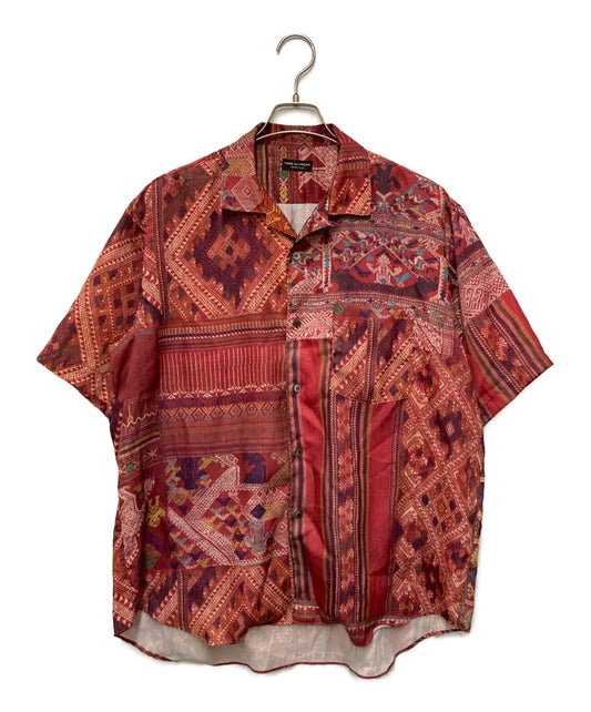 [Pre-owned] COMME des GARCONS HOMME PLUS 92SS Ethnic Period Ethnic Transfer Print Open Collar Poly Shirt PB-110230