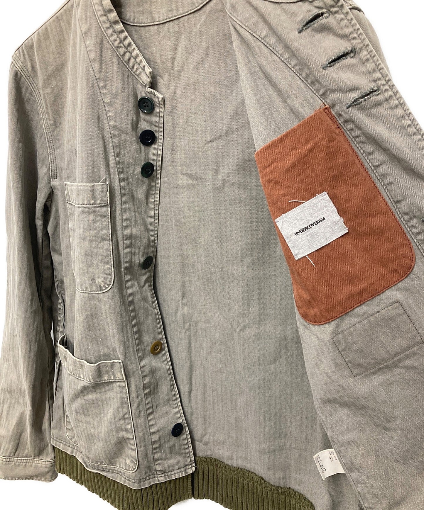 [Pre-owned] UNDERCOVERISM 12AW Dusted Herringbone Short Coverall J4203-2