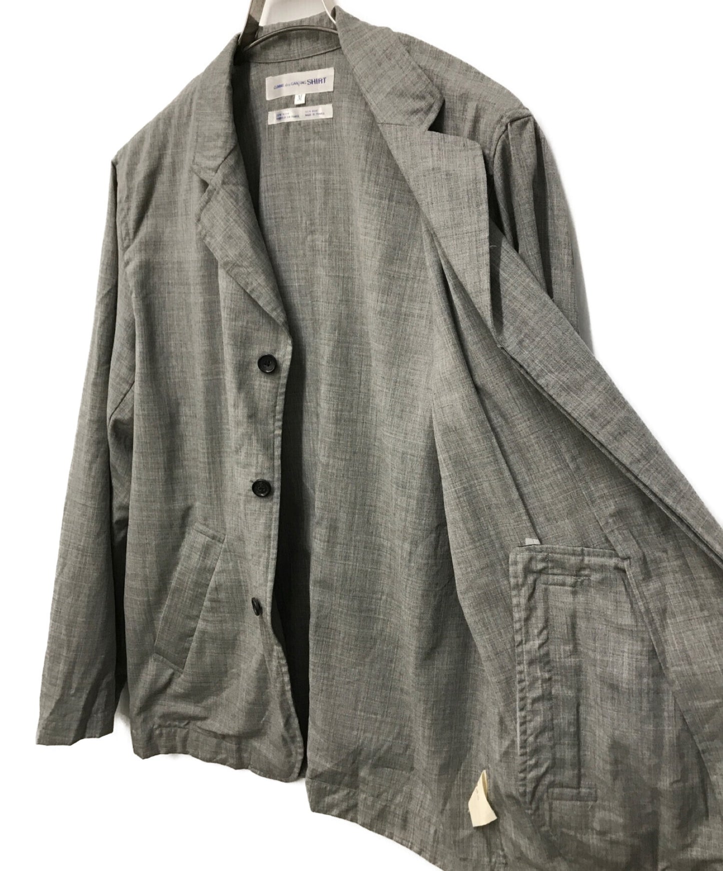 COMME des GARCONS SHIRT Ribbed Shirt Jacket Woolen Shirt Unconstructed Jacket