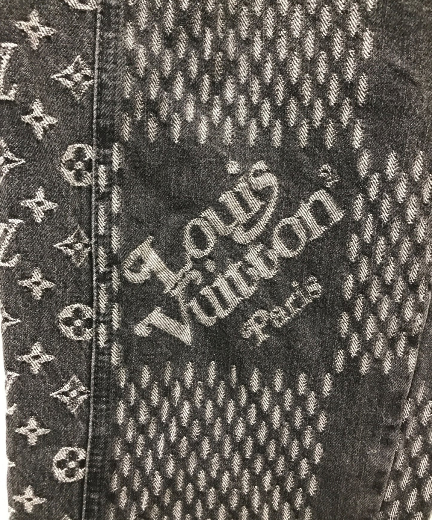 Louis Vuitton 20AW巨型Damier Waves MNGM褲子巨頭Damier Waves字母組合牛仔褲hjd11wuzc