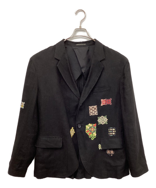 [Pre-owned] Yohji Yamamoto pour homme 11SS Linen Cotton Embroidered 2B Jacket Tailored Jacket HO-J54-309