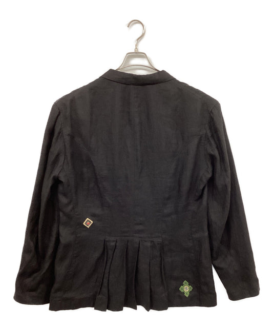 yohji yamamoto pour homme 11sss linen cotton 자수 2B 재킷 테일러드 재킷 HO-J54-309