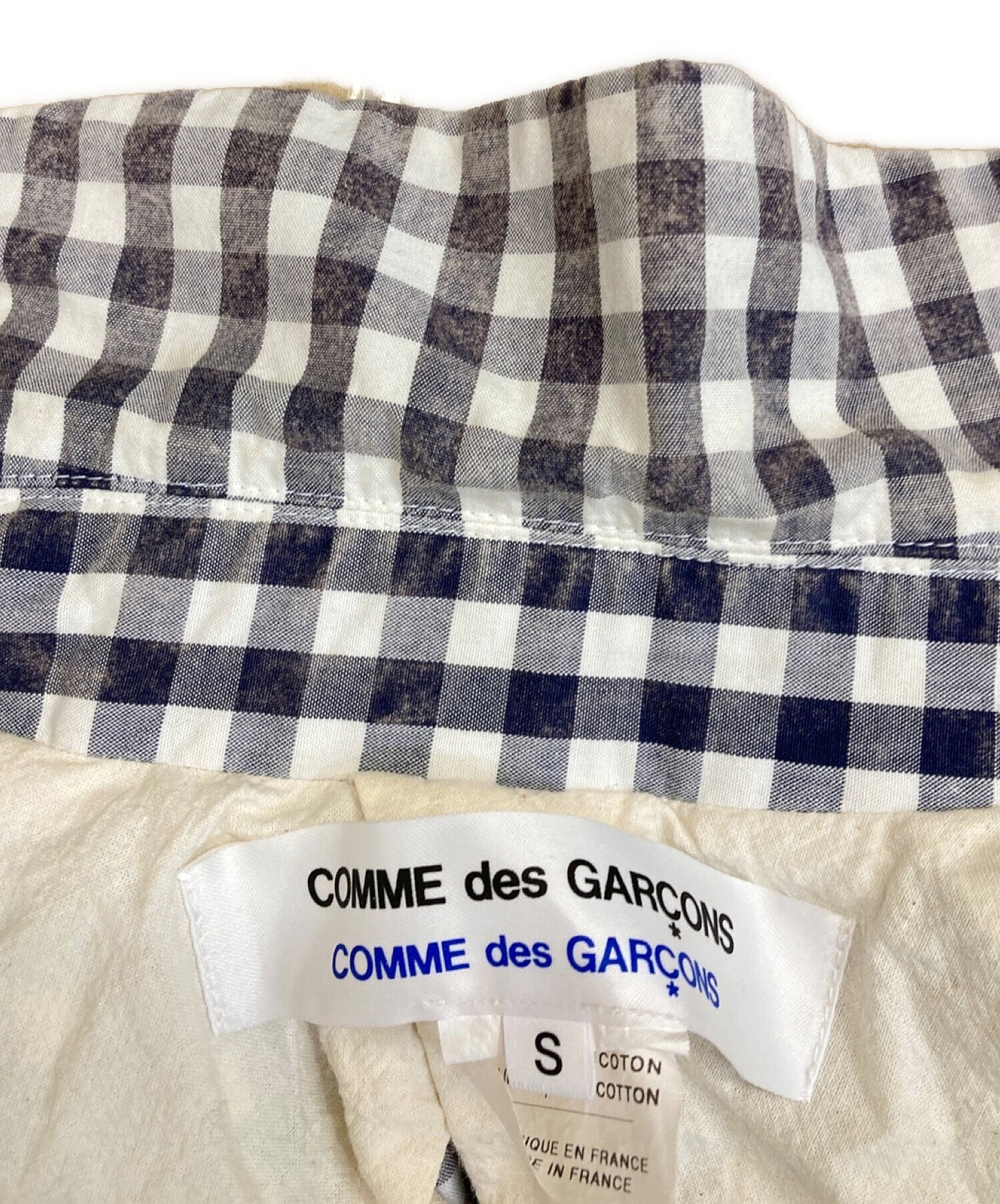 Comme des Garcons Comme des Garcons Mura 염색 체크 재킷/테일 코트 S11J017