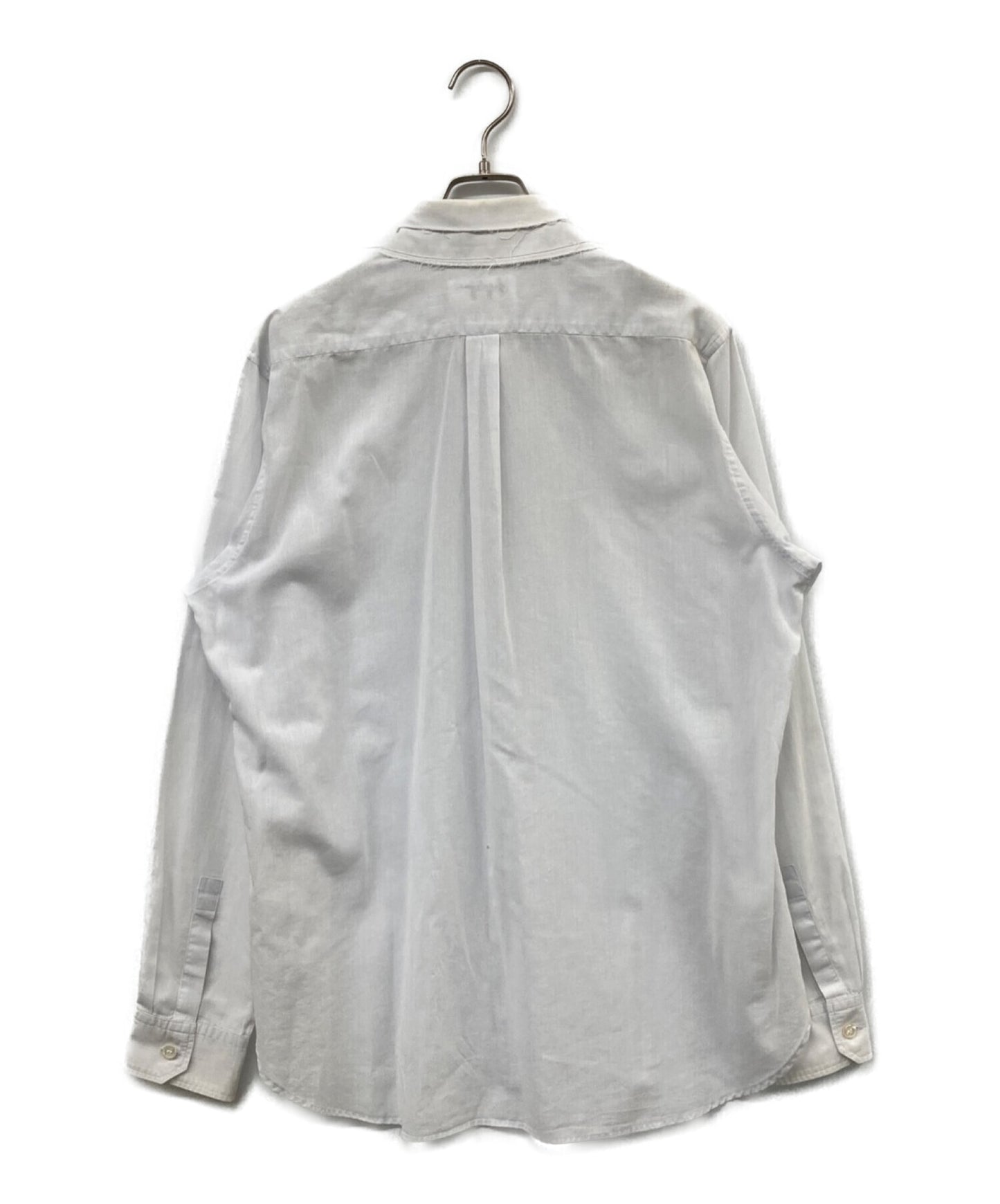 Yohji Yamamoto Pour Homme 13SS切割不對稱的鈕扣襯衫/長袖襯衫HX-B21-044