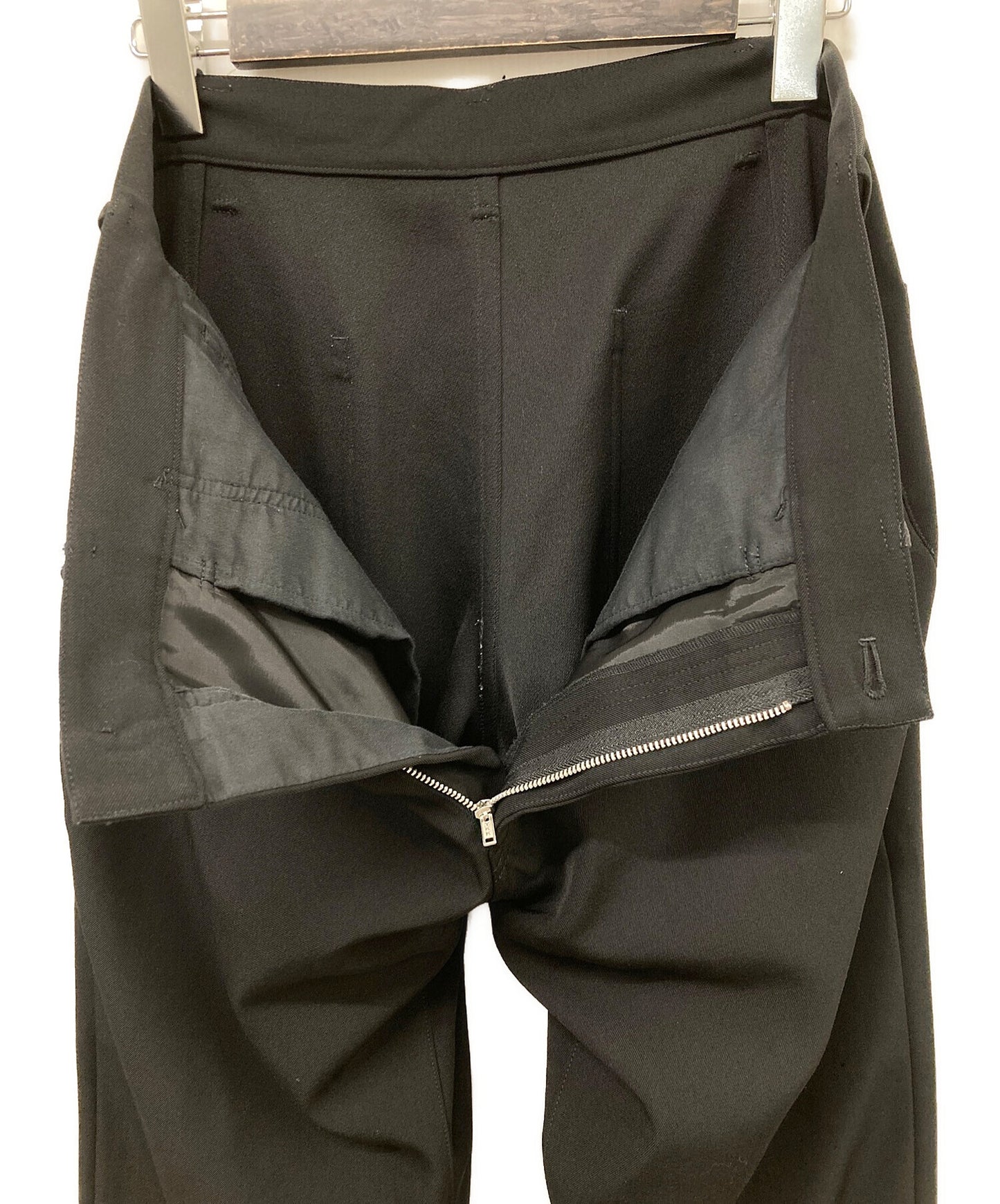 Yohji Yamamoto Pour Homme Wool Gaber侧按钮设计裤子HX-P28-101