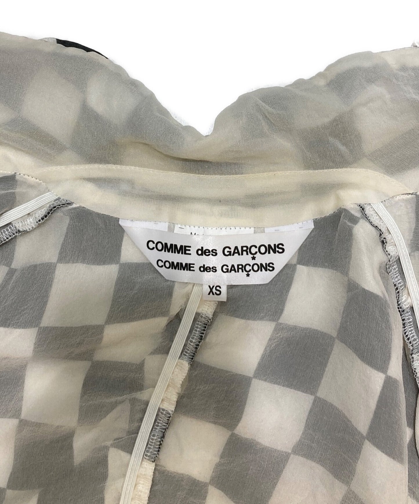 [Pre-owned] COMME des GARCONS COMME des GARCONS AD2009 Check layered design shirt/silk shirt RE-J032