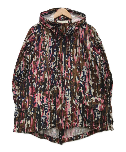[Pre-owned] MARNI Hooded jacket with all-over pattern JKMAV15A01TCU91