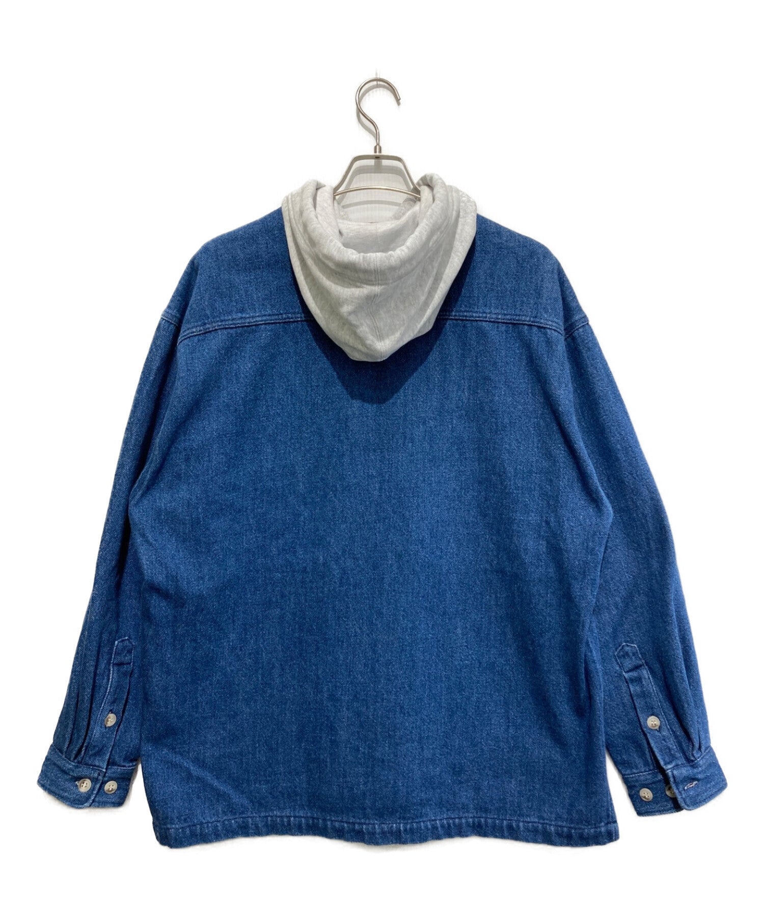 DESCENDANT SPICOLI HOODED デニム フード シャツM DESCENDANT デニムシャツ フーディ descendant SPICOLI HOODED LS