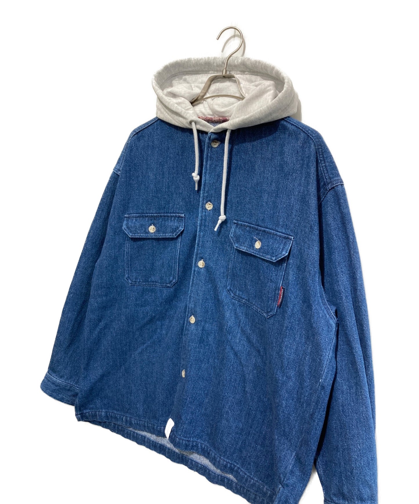 DESCENDANT SPICOLI HOODED L/S SHIRT/denim shirt/hoodie/shirt jacket