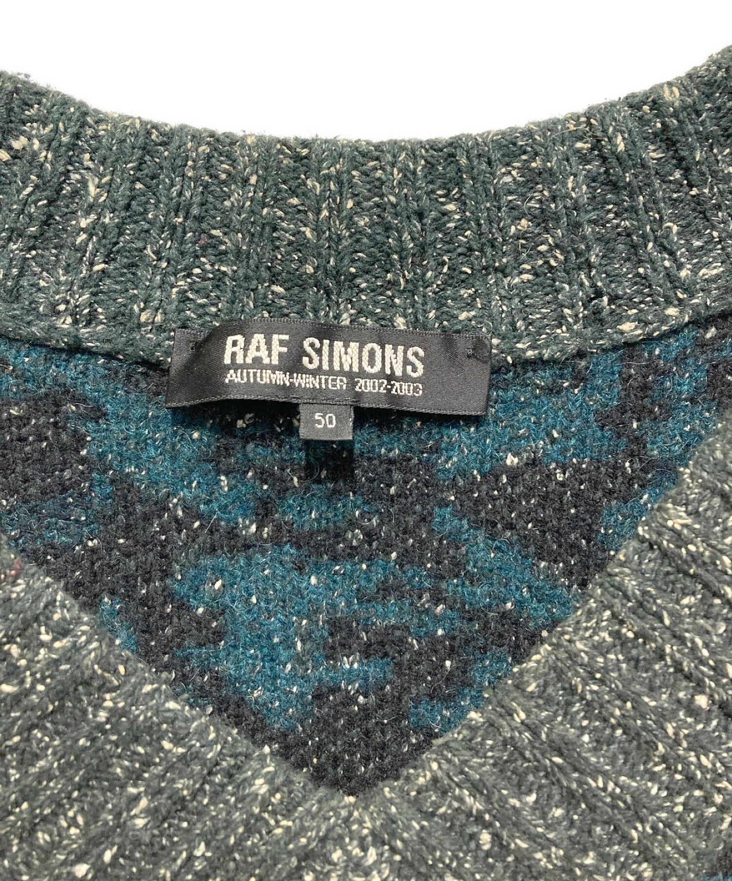 RAF SIMONS CITY CAMO 니트 / 스웨터 / V- 넥 니트