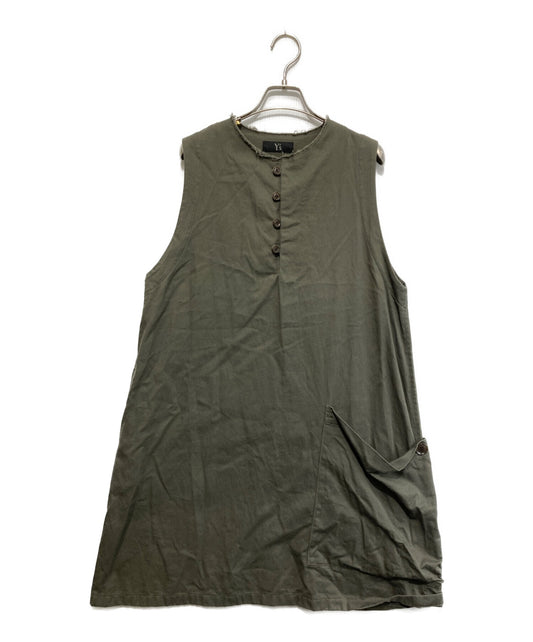 Y's Cotton Twill Twill Long Pocket One-Piece Dress/แขนเสื้อ/เสื้อ/เสื้อ YN-D82-002