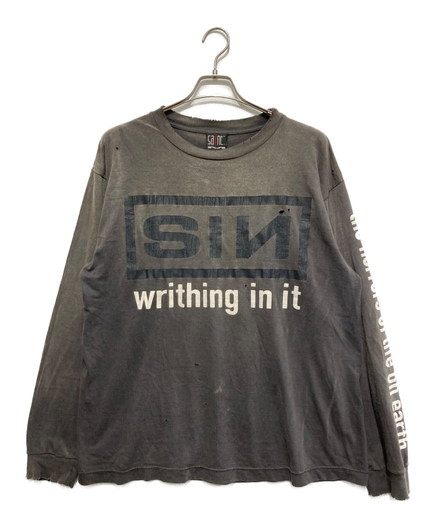 Saint Michael Sin长袖切割和缝制/长袖切割和缝制/长T恤/T恤SM-A22-0000-012