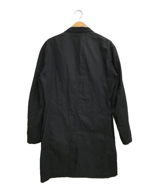 yohji yamamoto pour homme linen-blend soutain collar coat hg-jo2-001