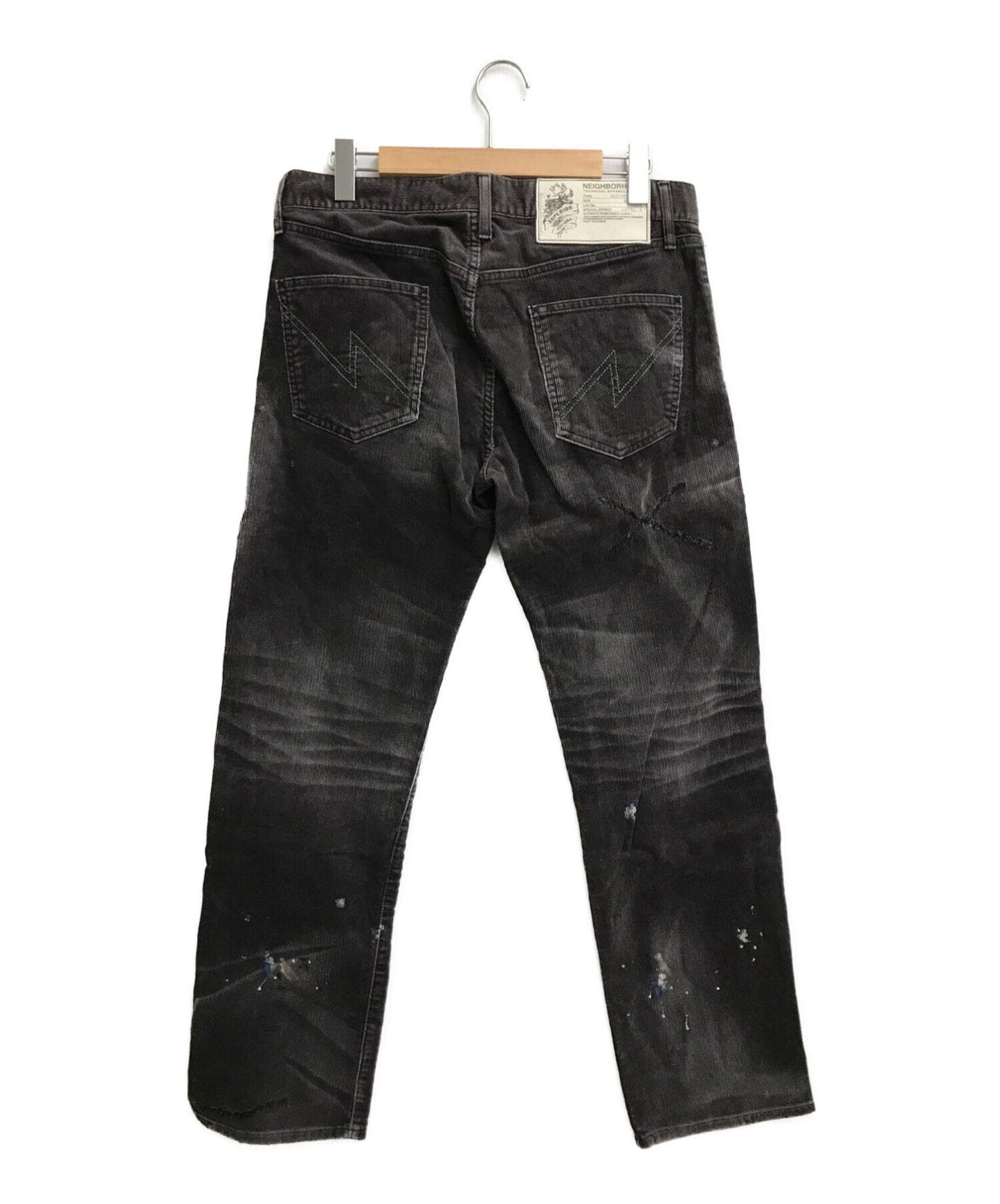 [Pre-owned] NEIGHBORHOOD MID STRAIGHT / Damaged Painted Corduroy Pants / Straight Pants / USED / Painted / Bottoms DCNH-PT-M119