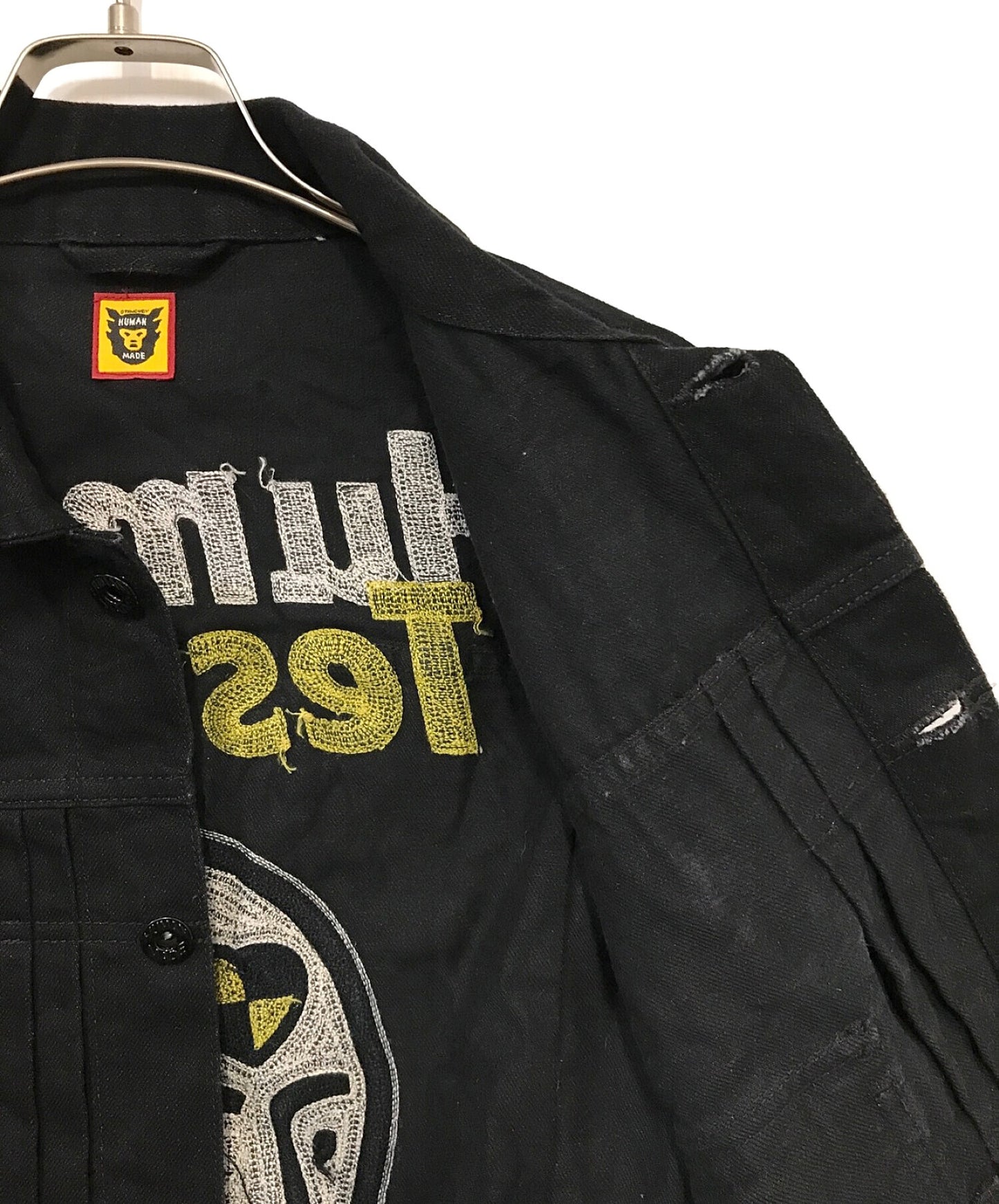 인간 만든 × A $ AP Rocky Human Testing Denim Jacket XX23JK008