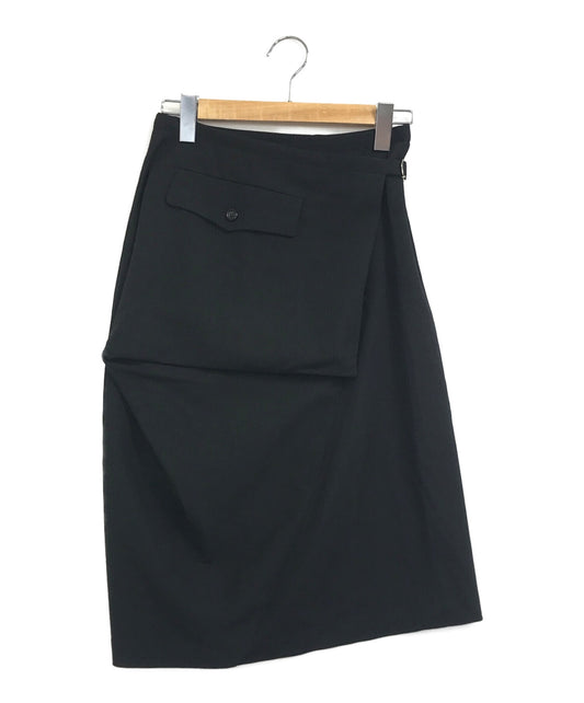 [Pre-owned] tricot COMME des GARCONS wrap deformed midi skirt TS-040050