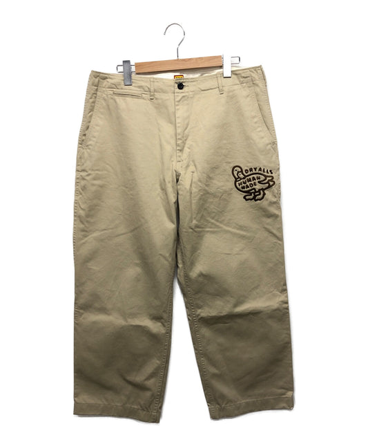 [Pre-owned] HUMAN MADE Wide chinos with duck embroidery