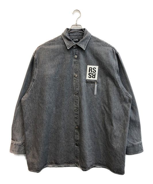 RAF SIMONS 20AW BIG FIT DENIM SHIRS BLACK을 ZIPPER 주머니에 넣습니다.