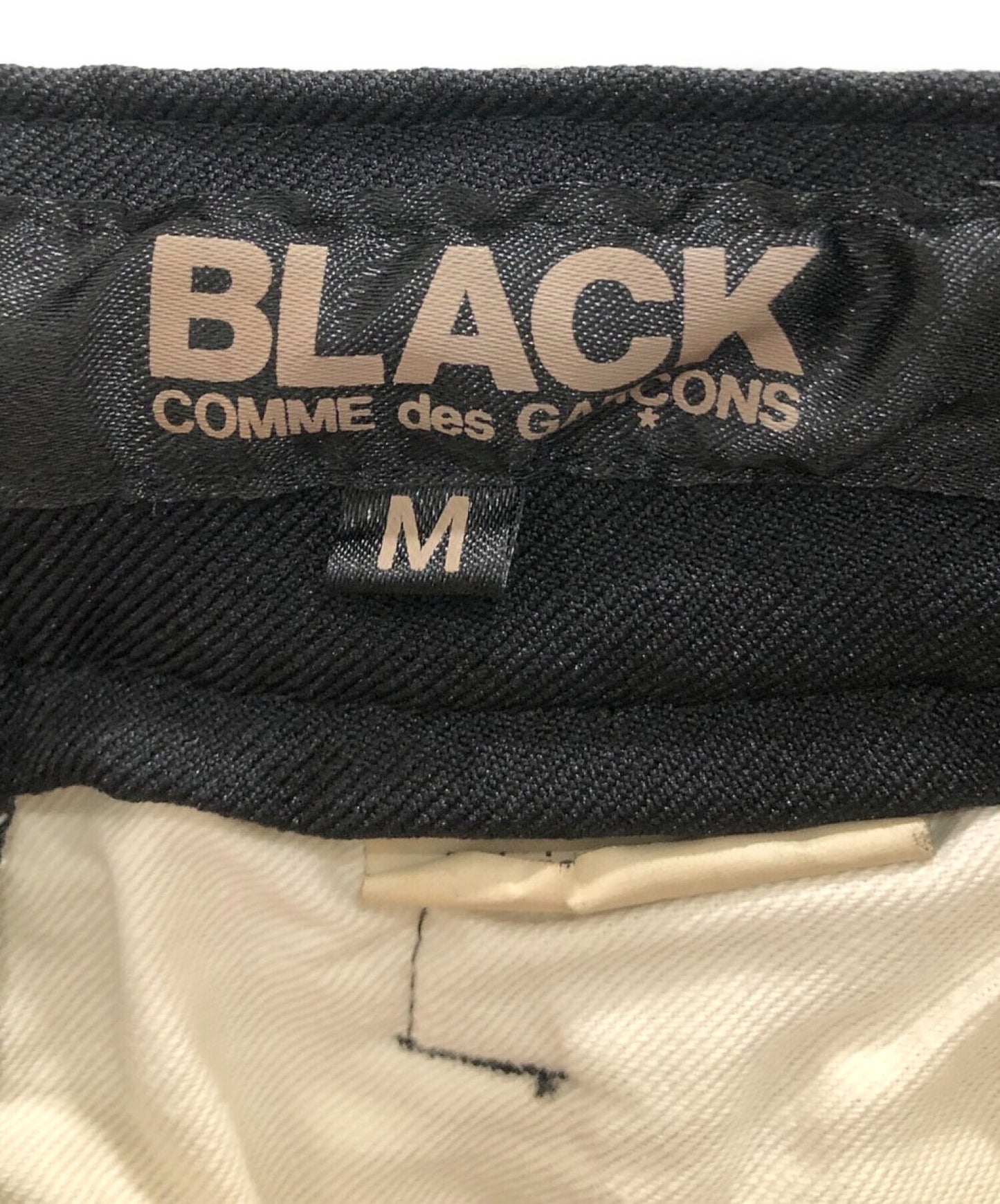 Black Comme des Garcons โพลีเอสเตอร์ครึ่งกางเกง 1p-p016