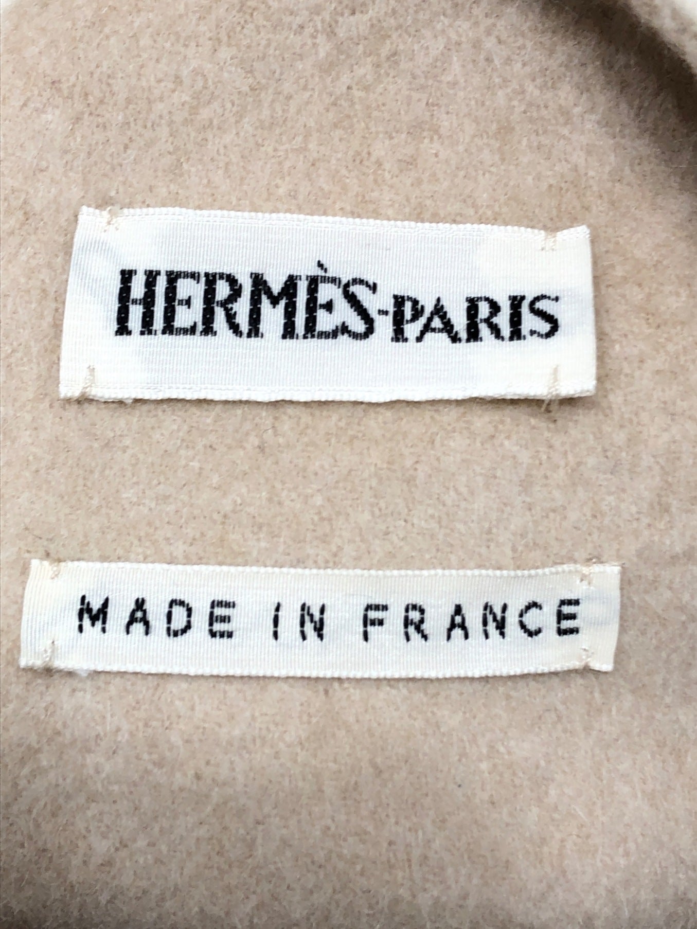 Hermes Camel Cashmere Double Face River Coat