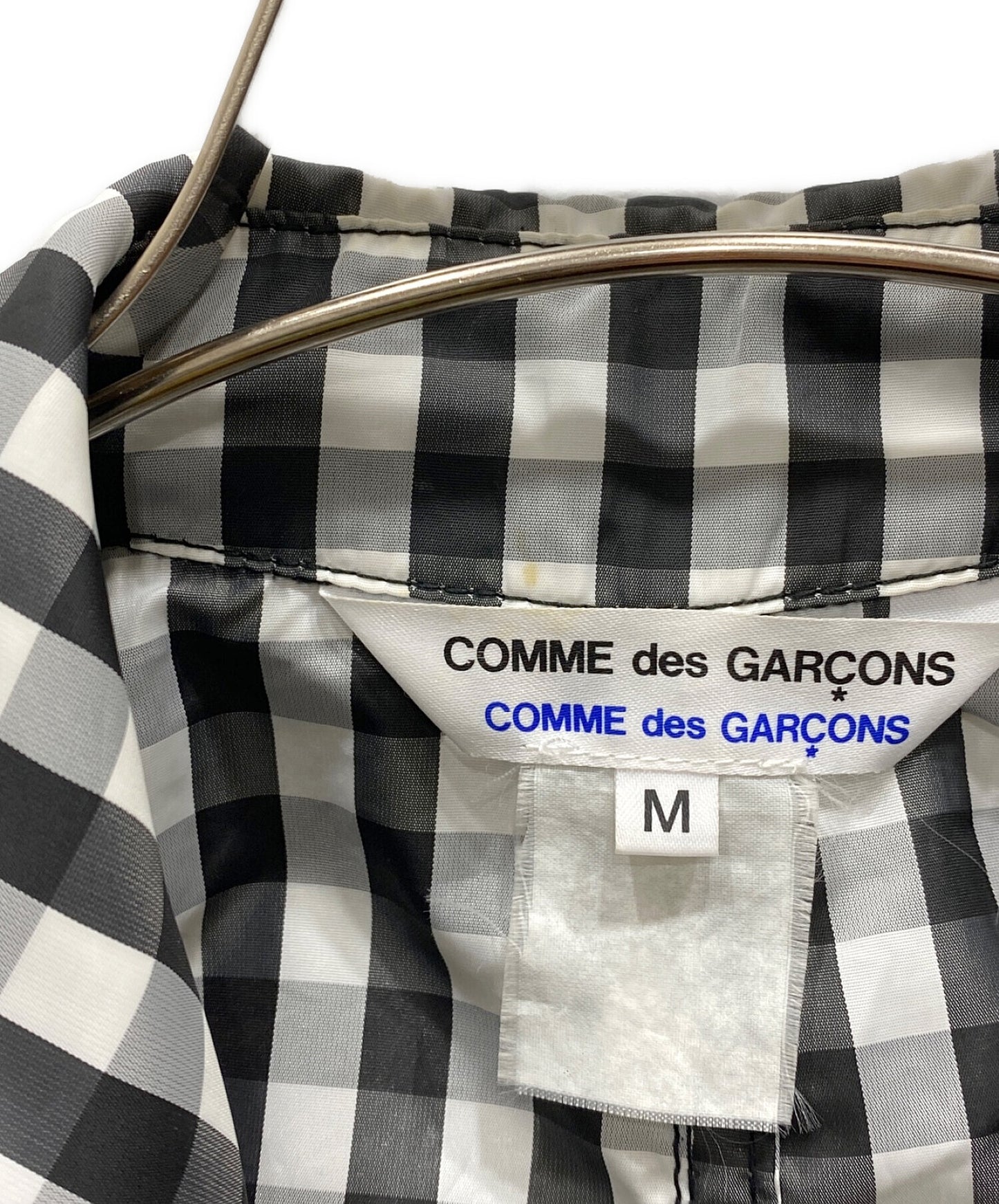 Comme des Garcons Comme des Garcons Gingham 체크 트렌치 코트 W11C904