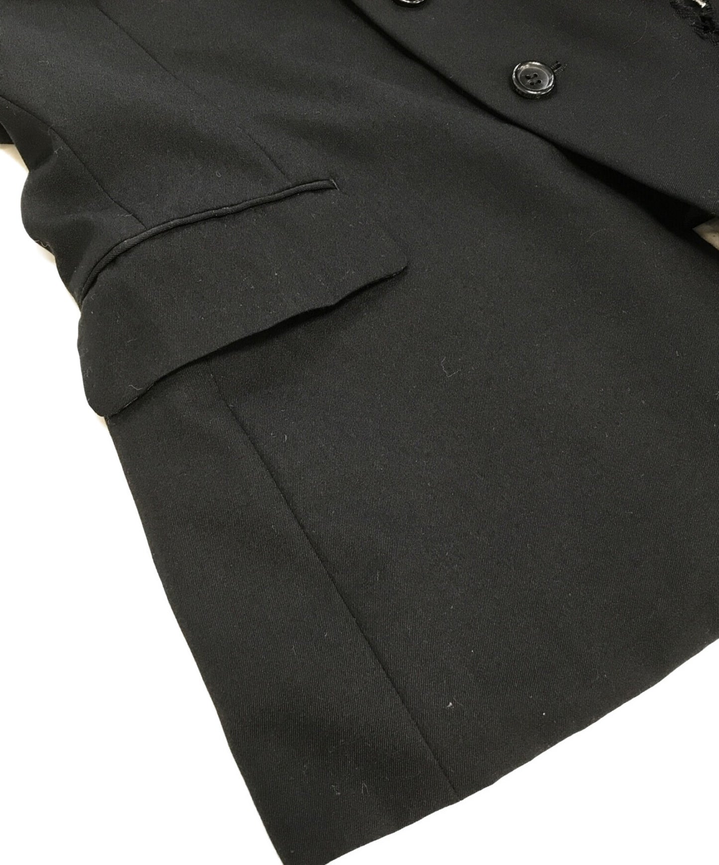 Comme des Garcons Polyester Shrunken Ruffle Tailored Jacket Ga-J001