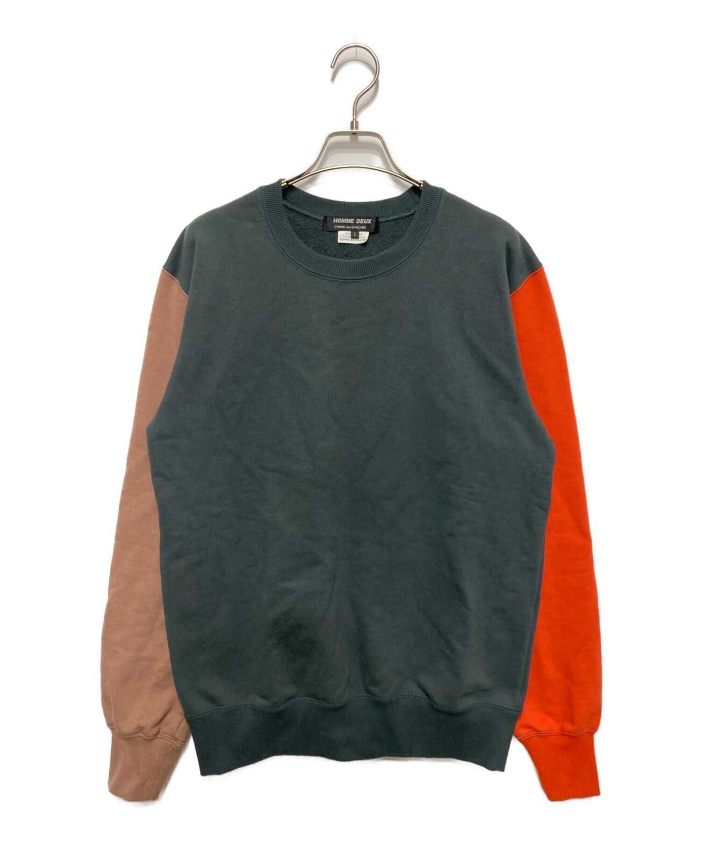 [Pre-owned] COMME des GARCONS HOMME DEUX Sleeve Bicolor Crewneck Sweatshirt DF-T008