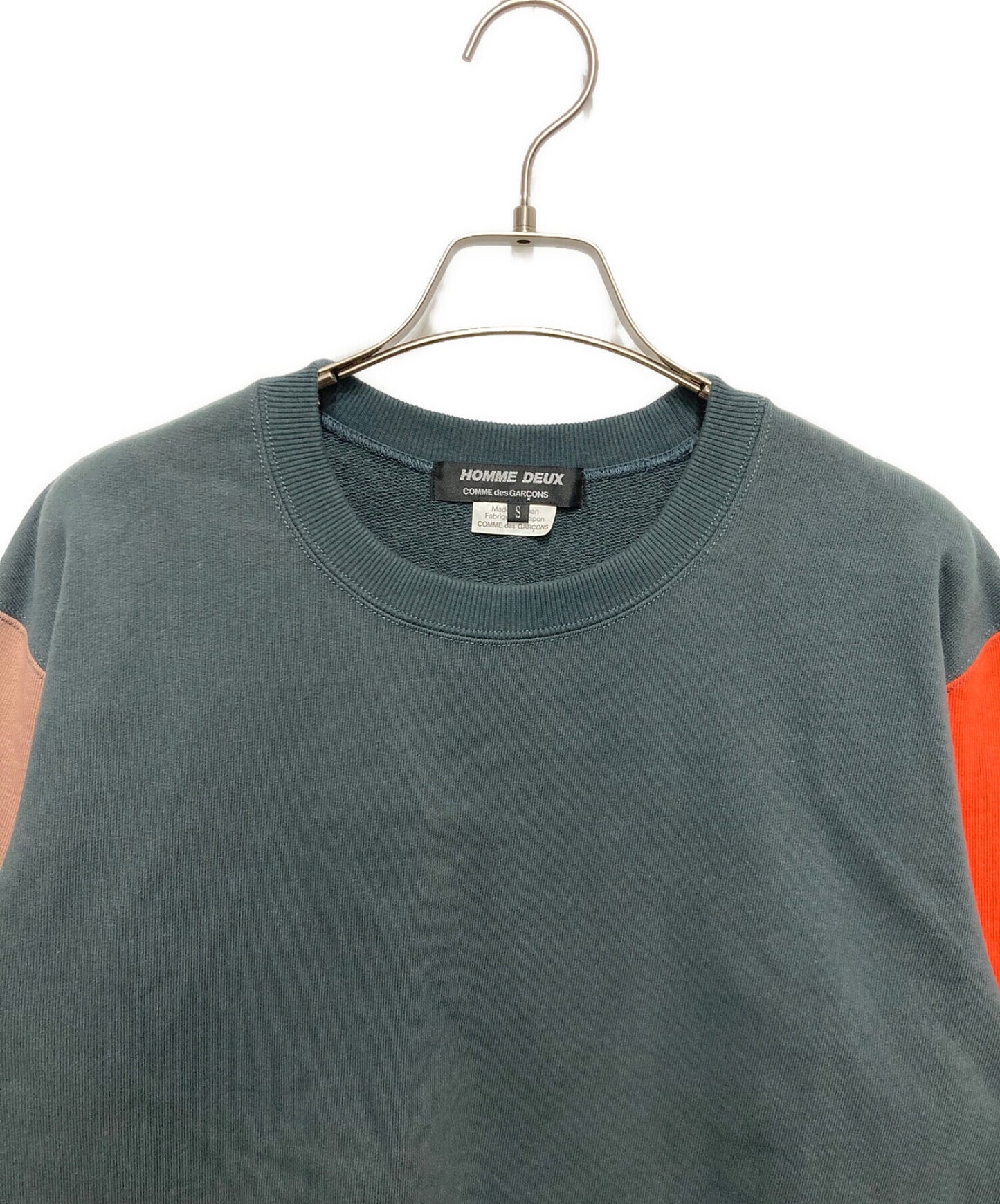 [Pre-owned] COMME des GARCONS HOMME DEUX Sleeve Bicolor Crewneck Sweatshirt DF-T008