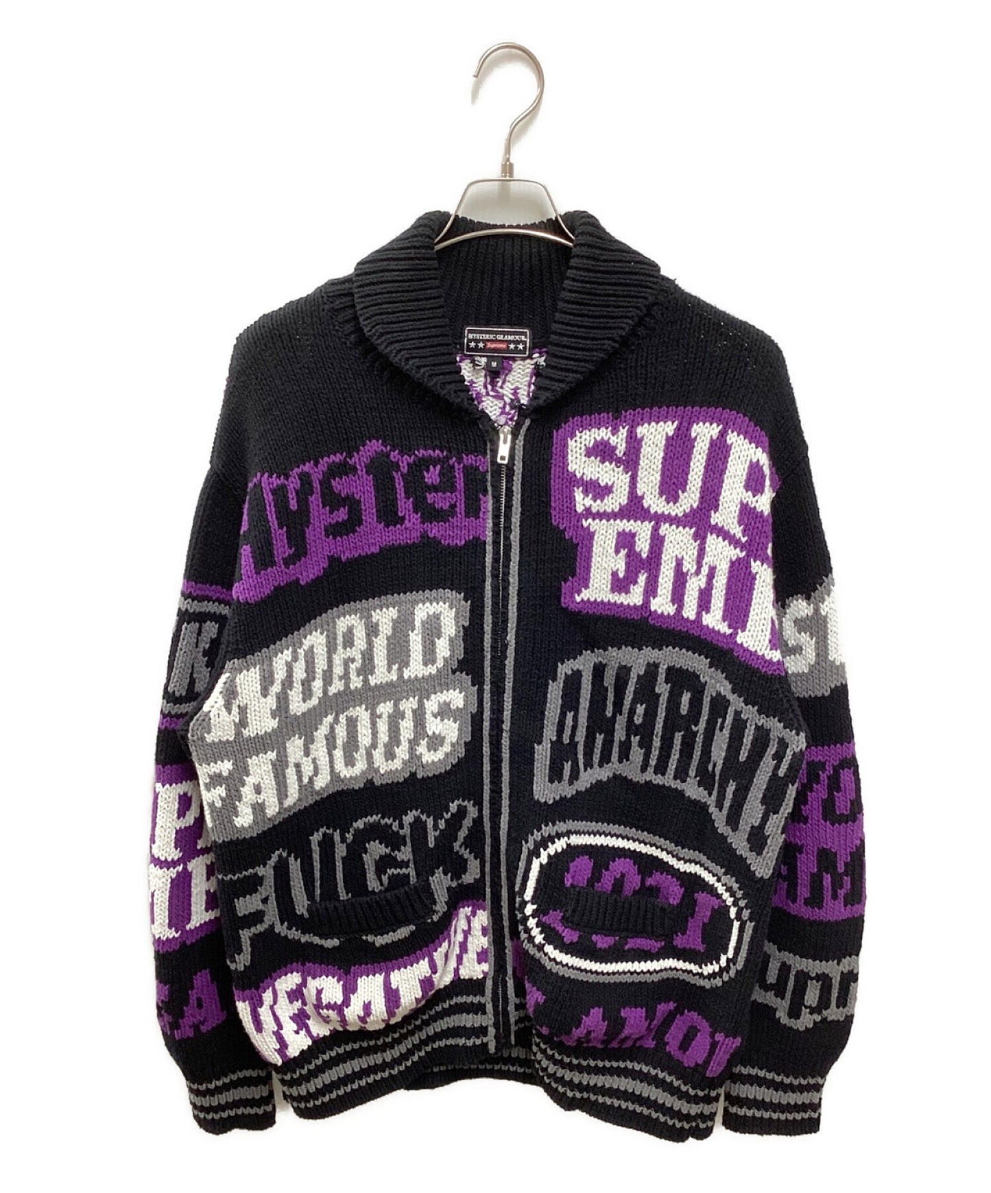 Supreme×HYSTERIC GLAMOUR Logos Zip Up Sweater | Archive Factory