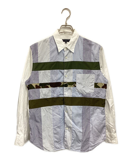 Comme des Garcons Homme Cotton Broadcloth-Switched Shirt HK-B002