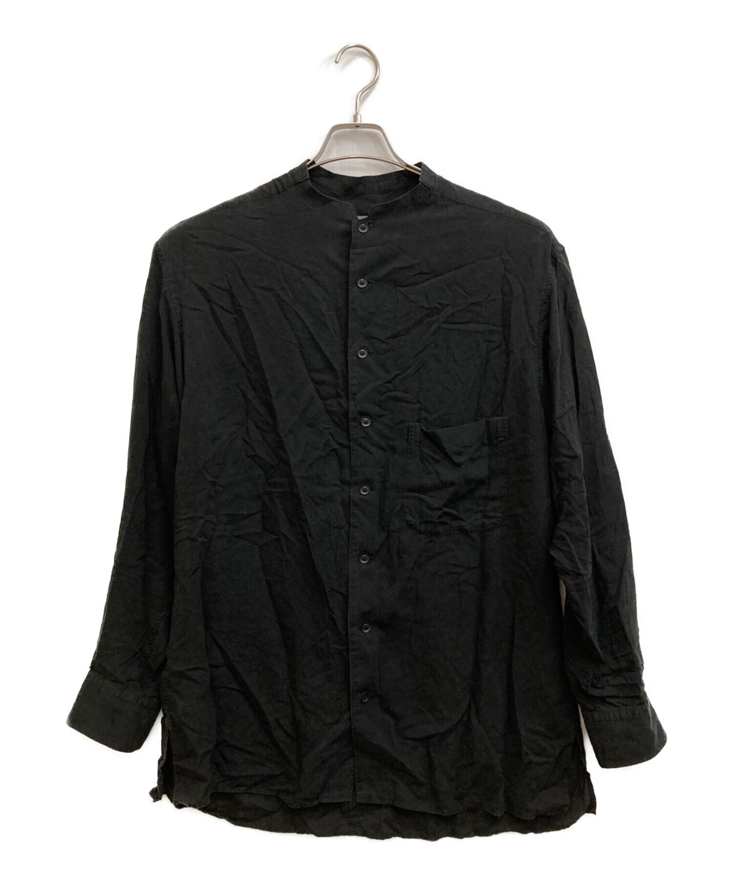 [Pre-owned] Yohji Yamamoto pour homme Tencel collarless shirt HV-B16-217