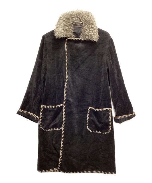 [Pre-owned] Yohji Yamamoto pour homme Shaggy Fur Blanket Stitch Coat HD-C17-111