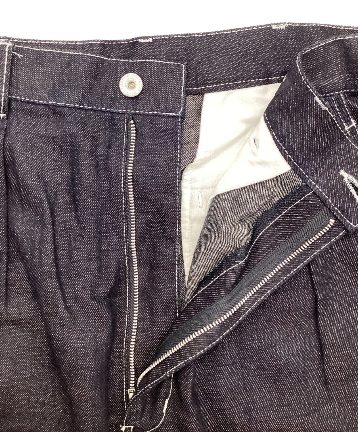 [Pre-owned] COMME des GARCONS HOMME Cotton Linen Denim 2-Tuck Shorts HI-P023