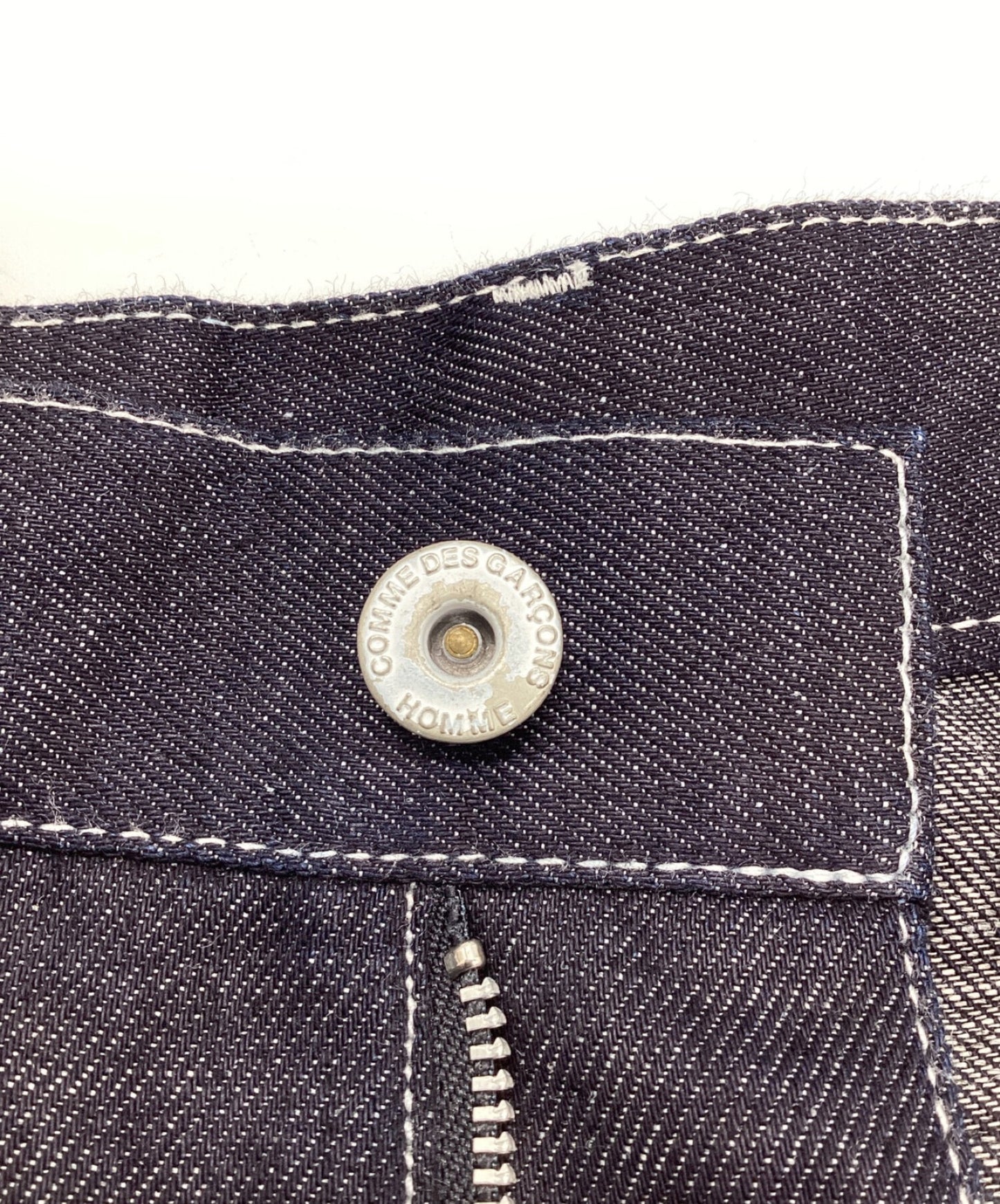 [Pre-owned] COMME des GARCONS HOMME Cotton Linen Denim 2-Tuck Shorts HI-P023