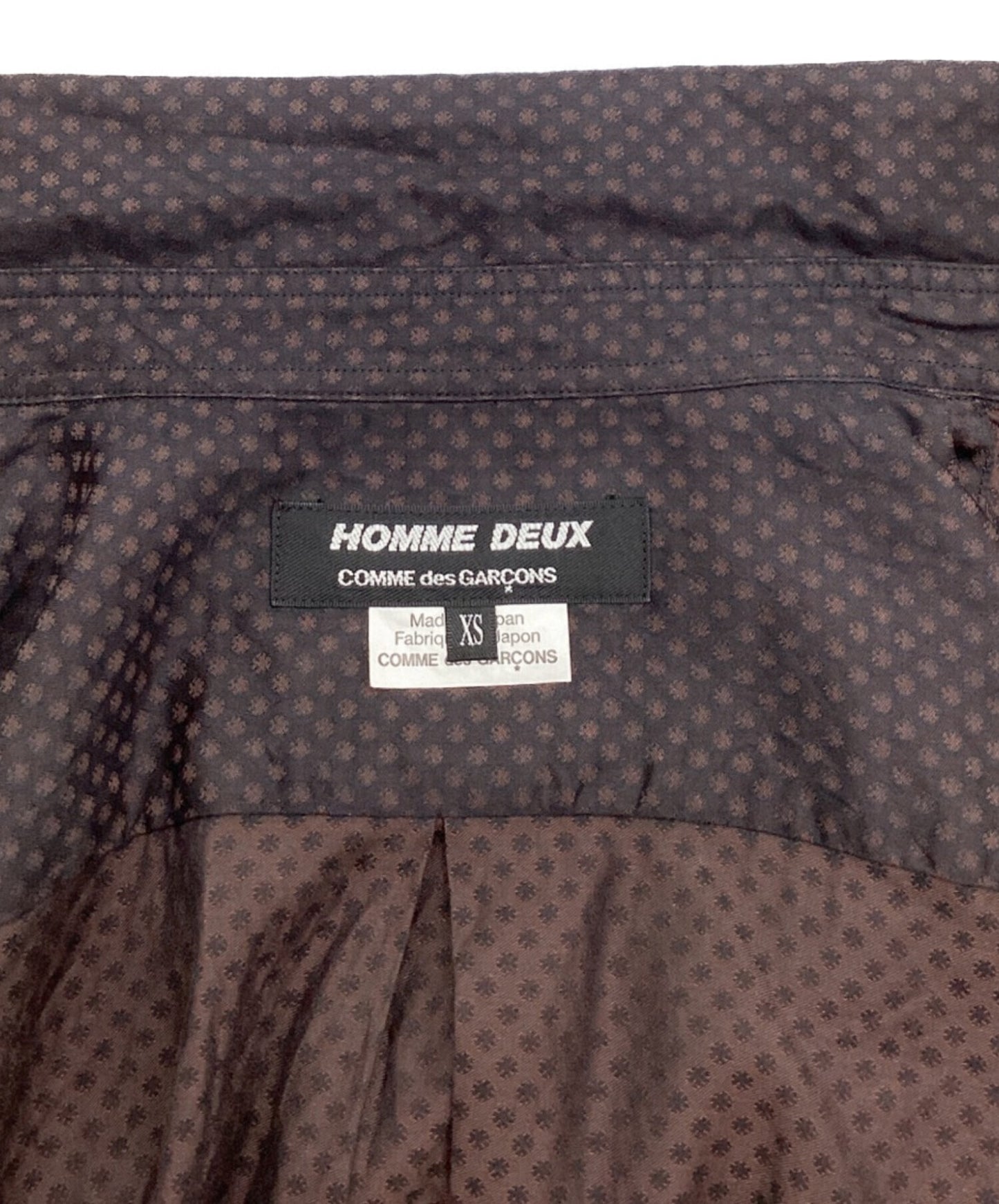 [Pre-owned] COMME des GARCONS HOMME DEUX dot-patterned shirt DJ-B038 AD2022