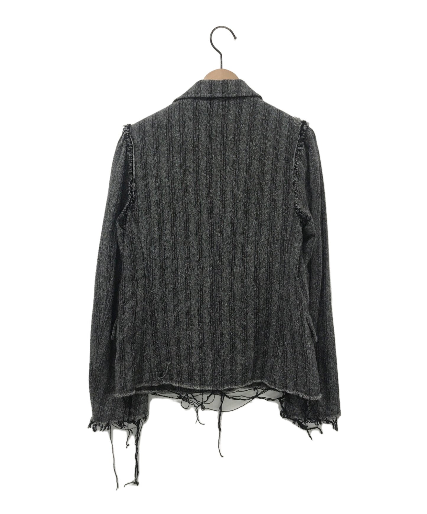 Tricot Comme des Garcons切断条纹Tripe Tweed夹克 /量身定制的夹克TN-J022