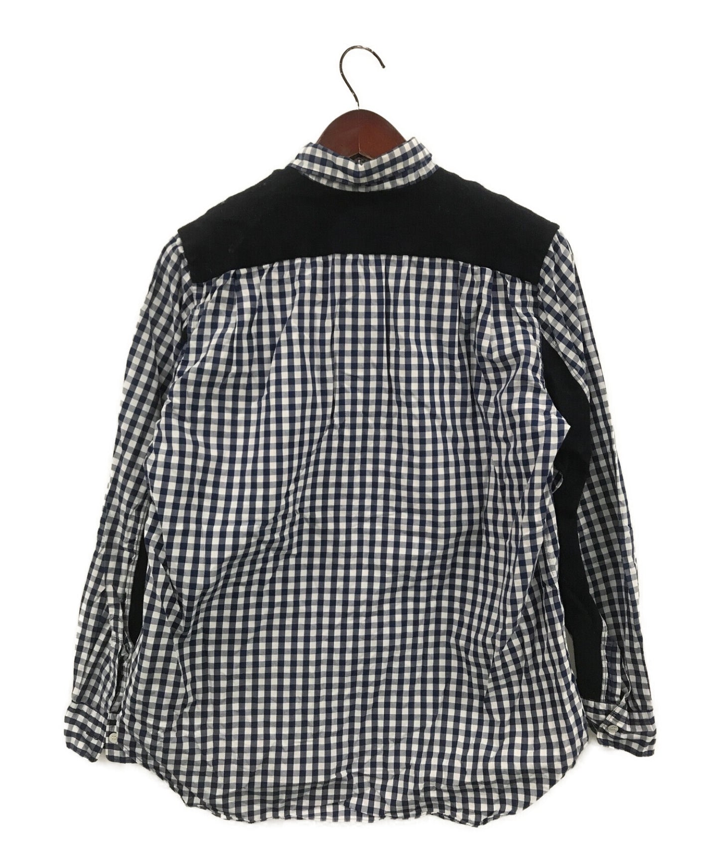 Comme des garcons homme gingham ตรวจสอบเสื้อ ht-bg083