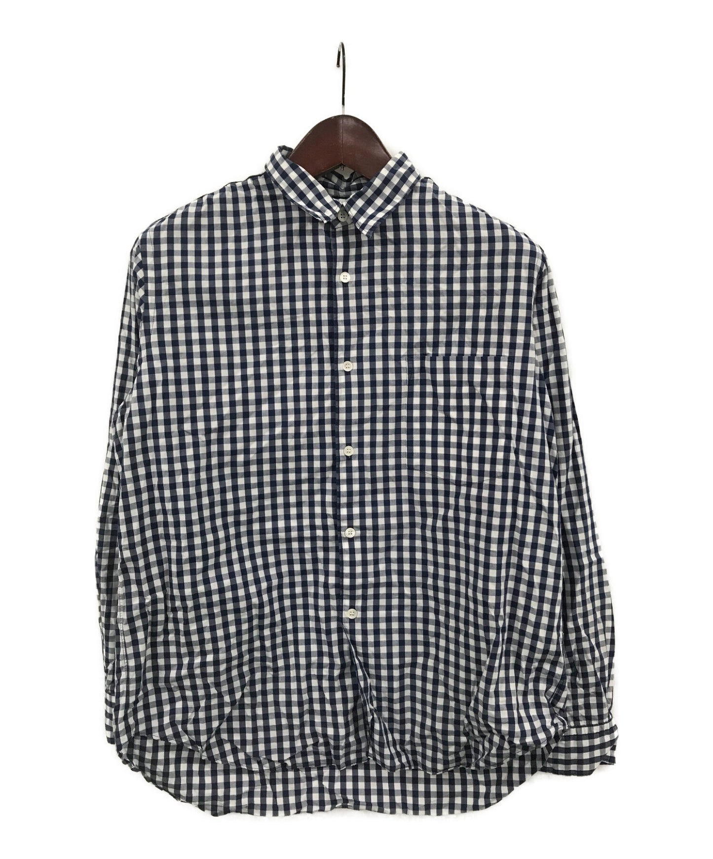 Comme des garcons homme gingham ตรวจสอบเสื้อ ht-bg083