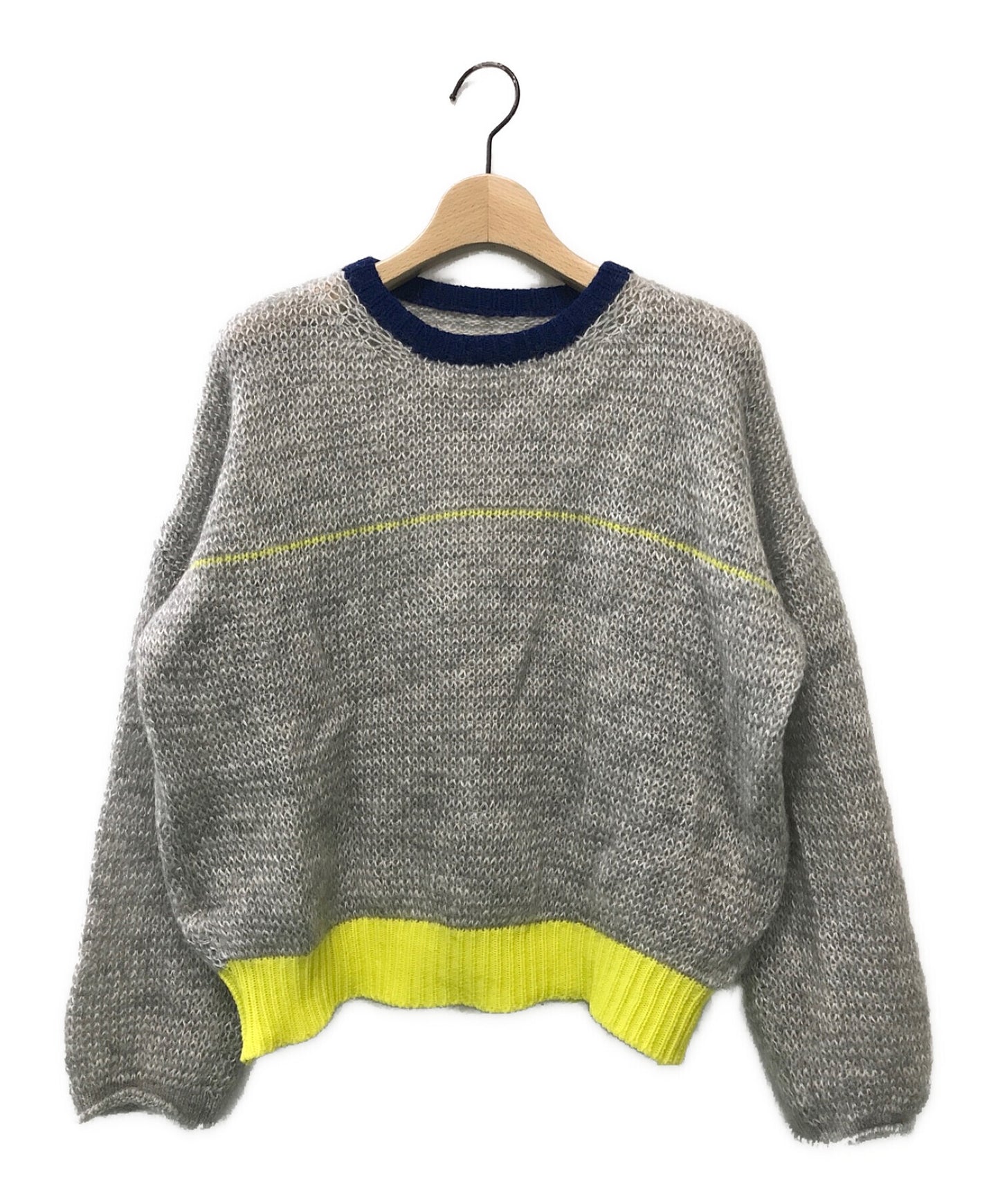 [Pre-owned] PLEATS PLEASE Mohair-blend Knit / Crew Neck Knit PP64-KN766