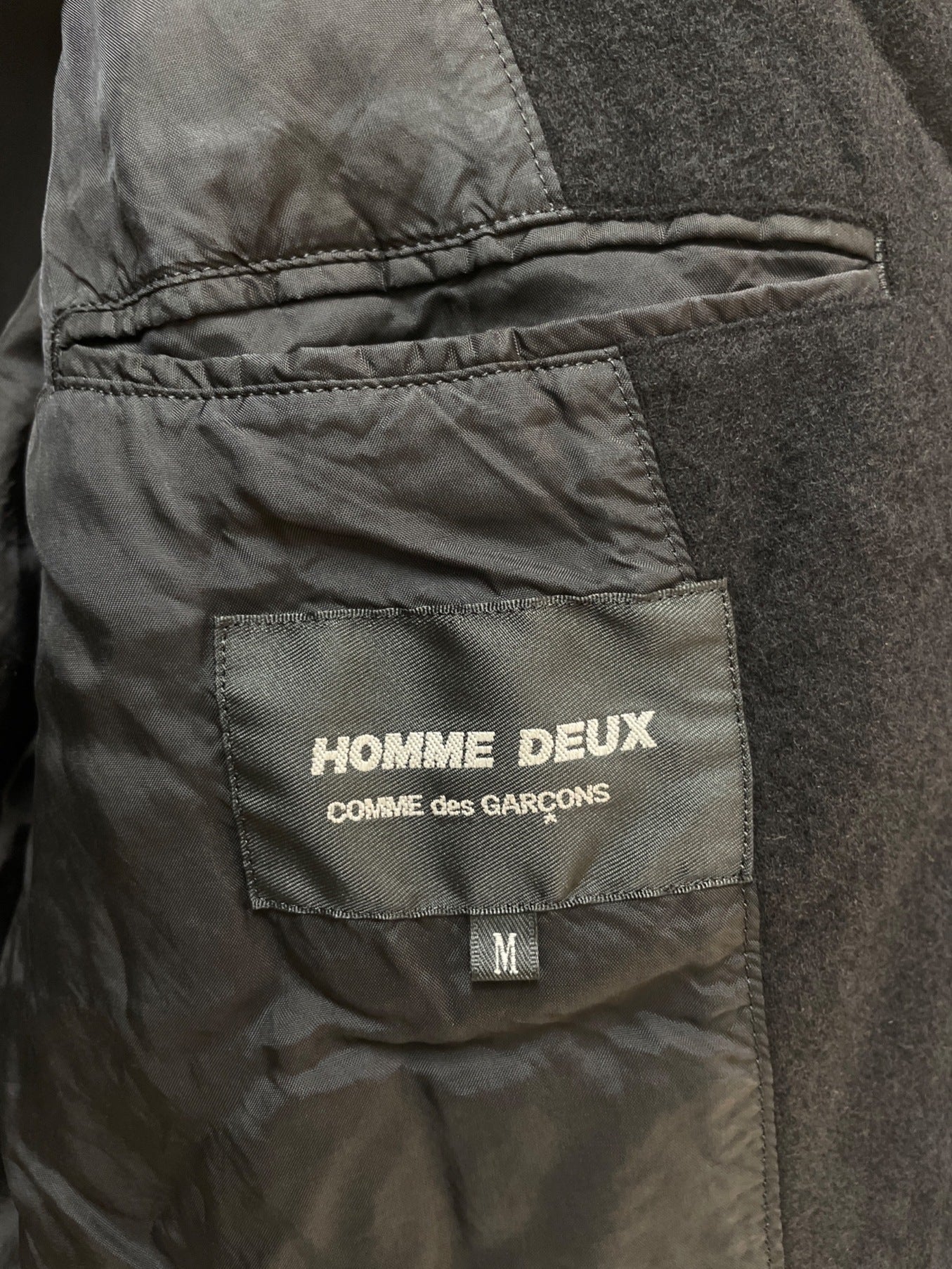 Comme des Garcons Homme Deux Wool ผลิตภัณฑ์เสร็จแล้วแจ็คเก็ต DD-J050