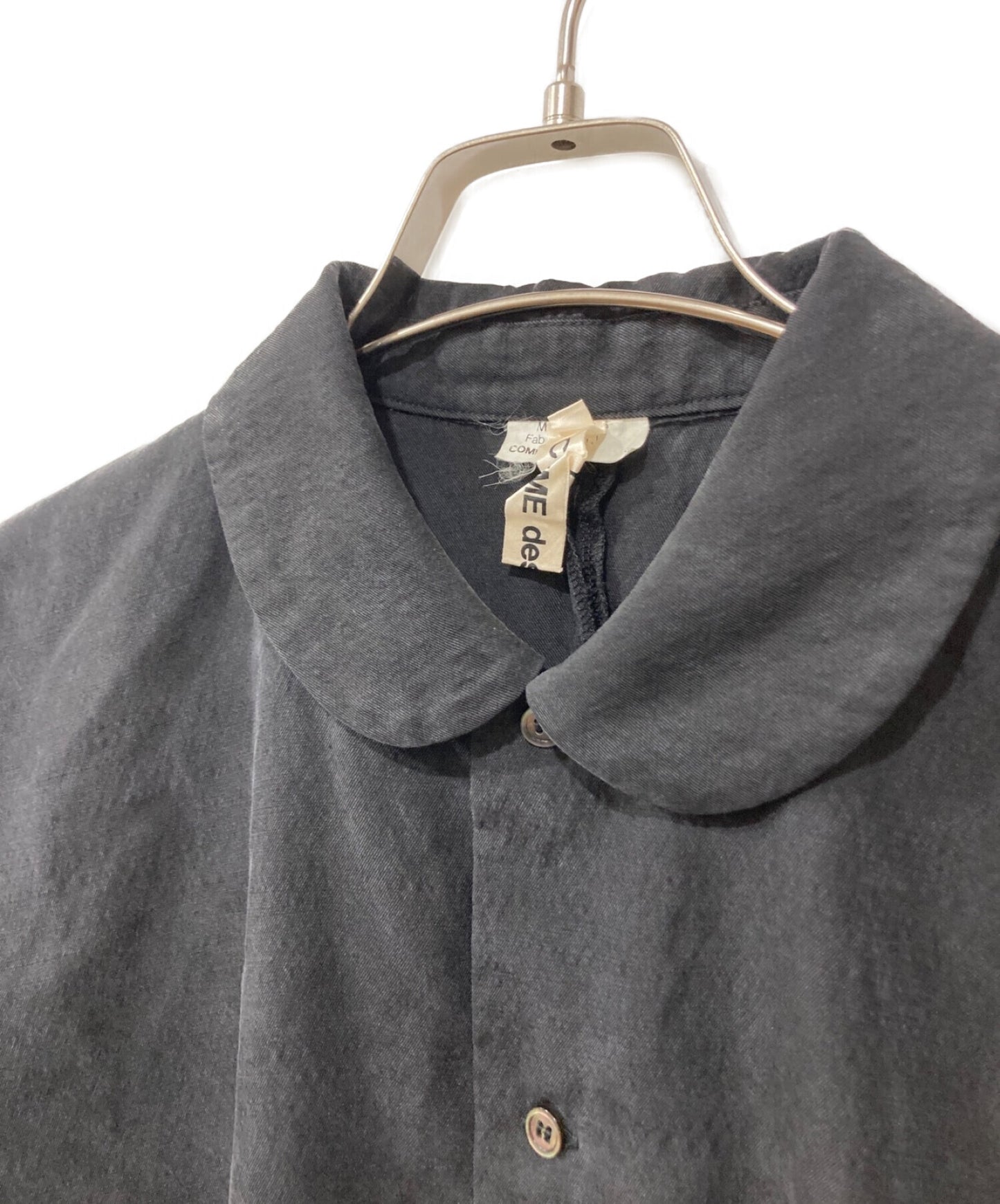 [Pre-owned] COMME des GARCONS Silk wool waist gathered round collar blouse G1-B023