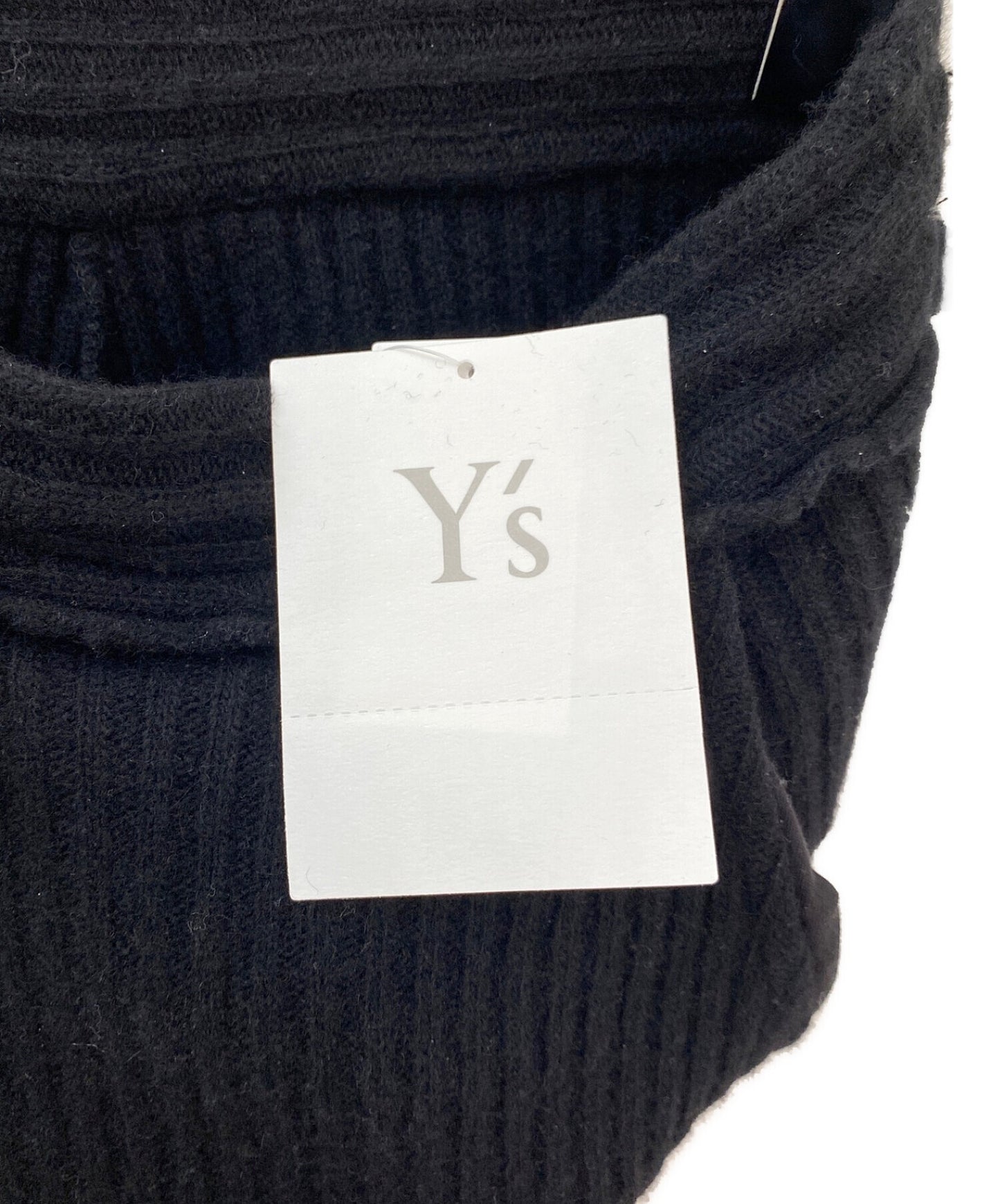 [Pre-owned] Y's WOOL NYLON UNEVEN WAIST STRING PANTS/Knit Pants/Ribbed Pants YE-T09-161-2