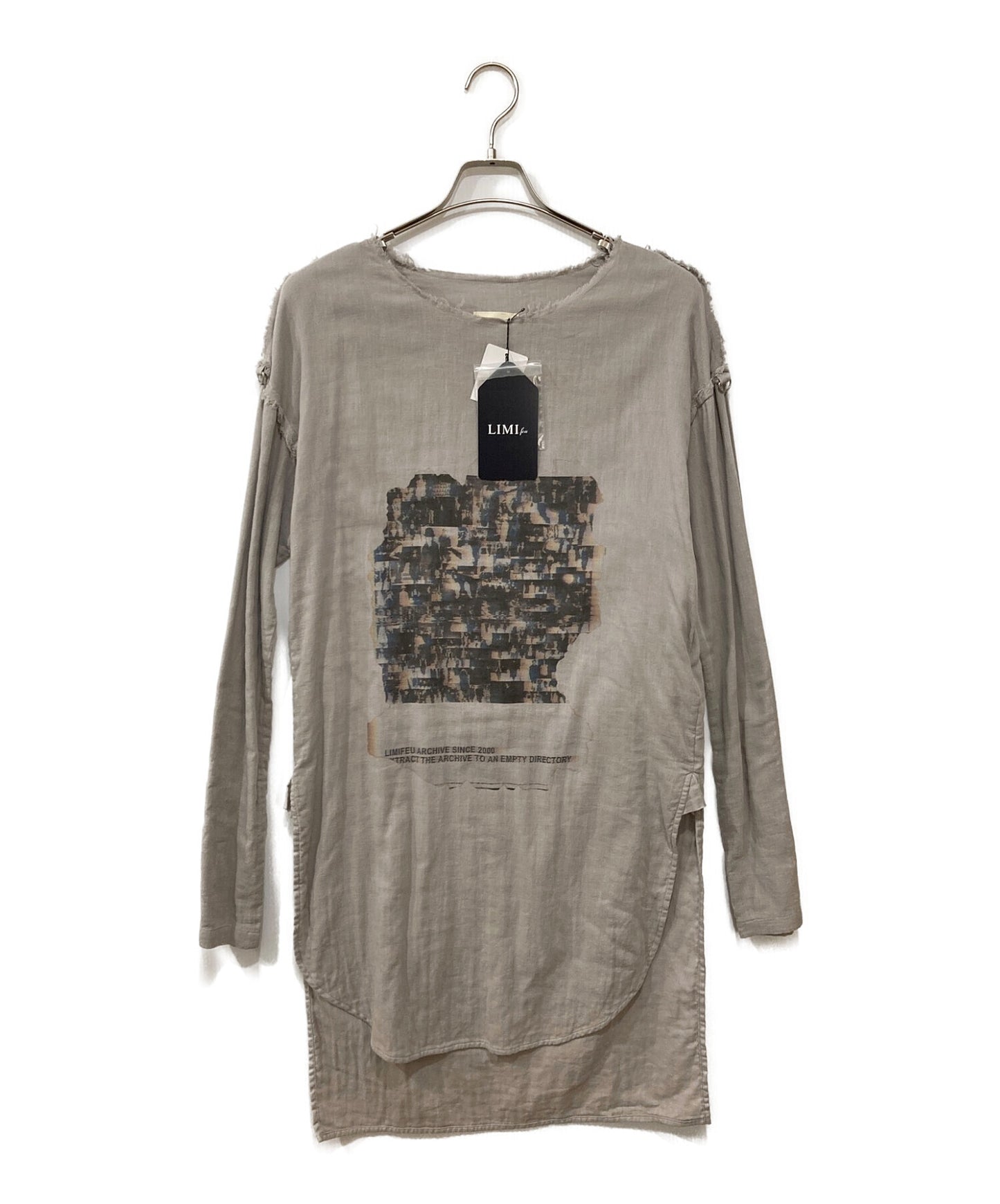 [Pre-owned] LIMI feu Archive Collage Print Long Gauze Shirt