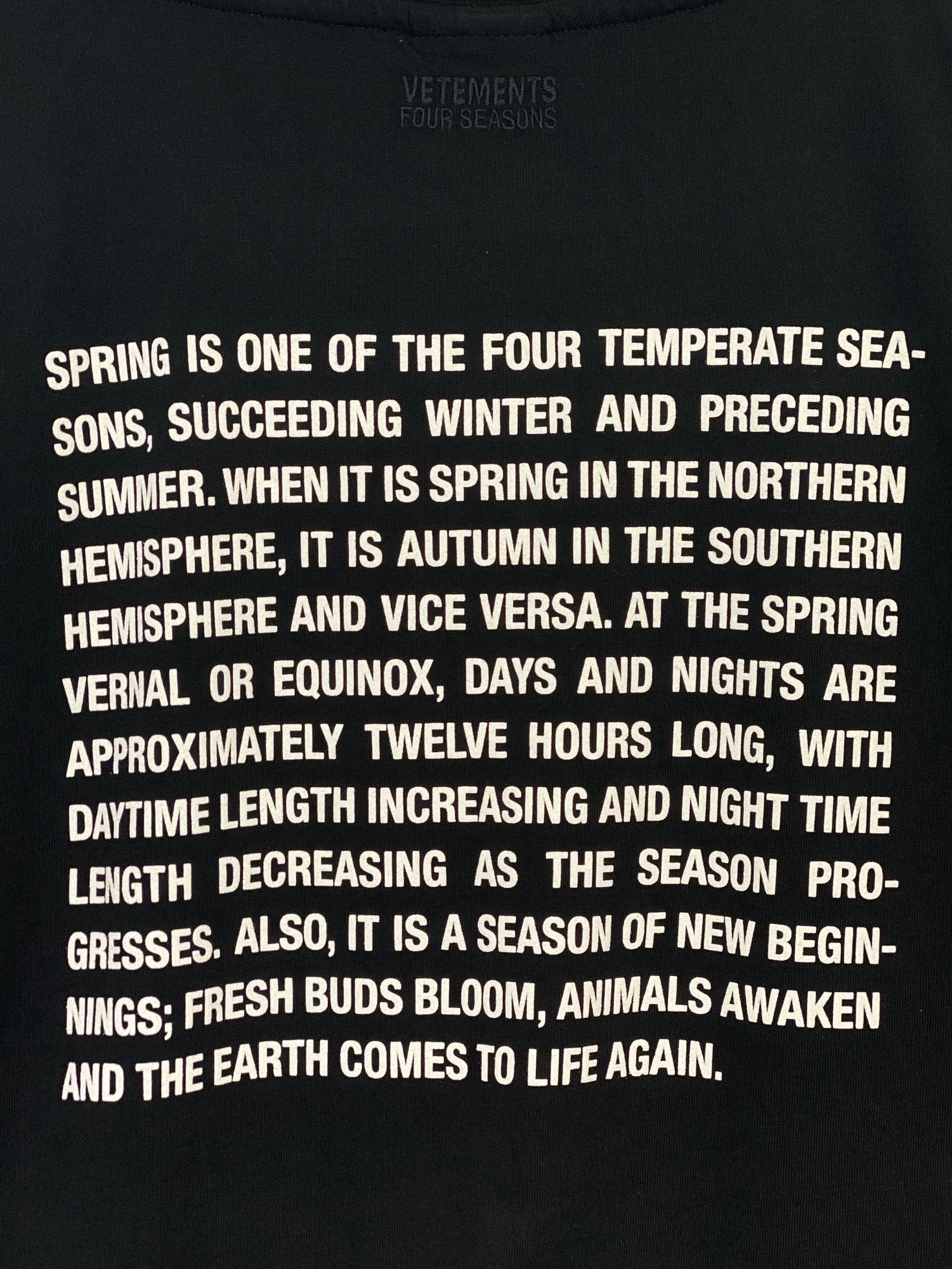 Vetements x Four Seasons Limited Spring T-Shirt