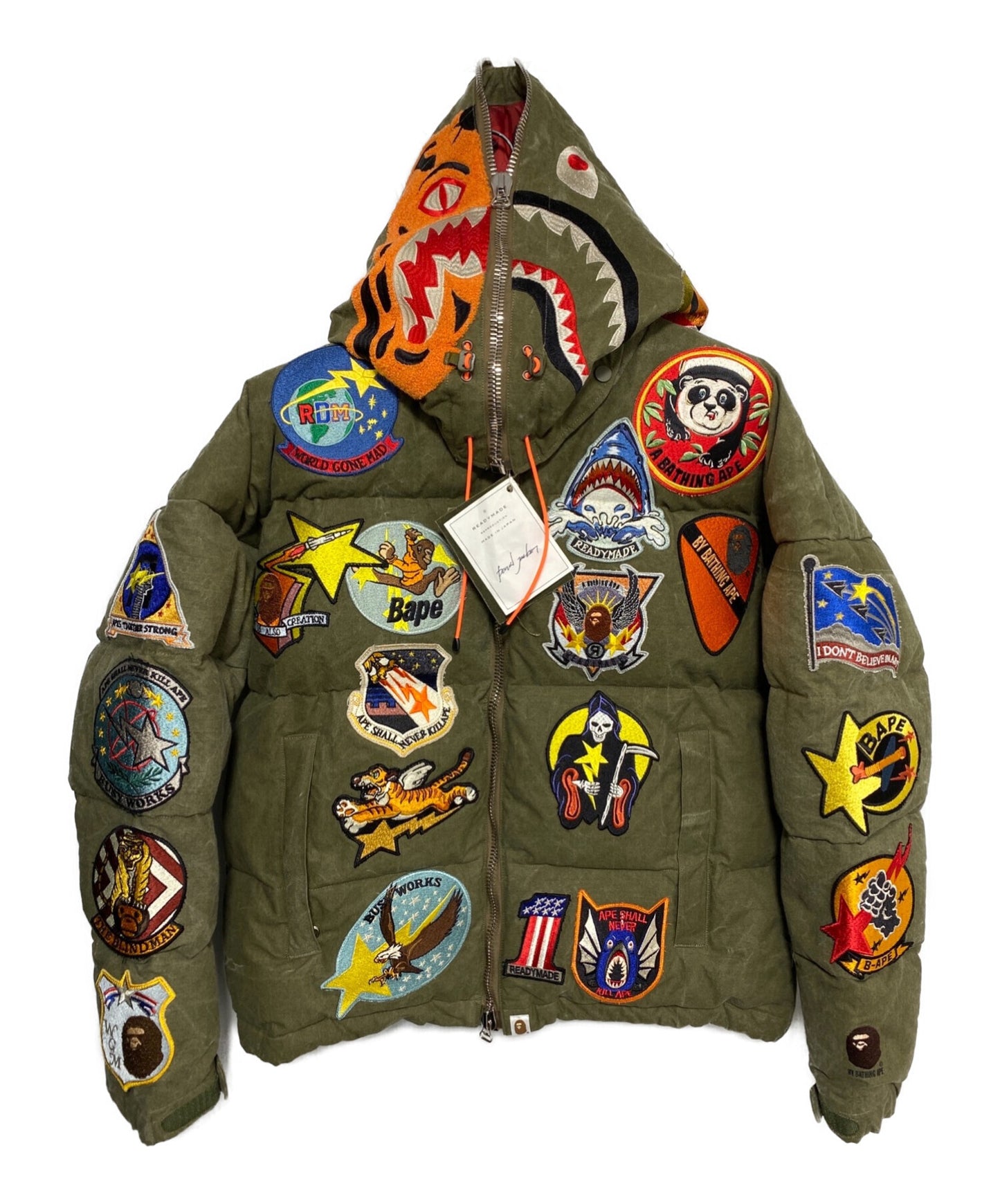 [Pre-owned] A BATHING APE 21AW VERY RARE Tiger Shark Down Jacket Limited to  102 pieces