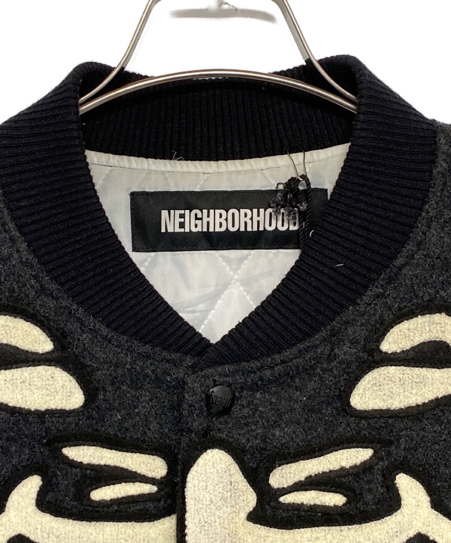 NEIGHBORHOOD VIRSITY JACKET BONE 212AQNH-JKM01S