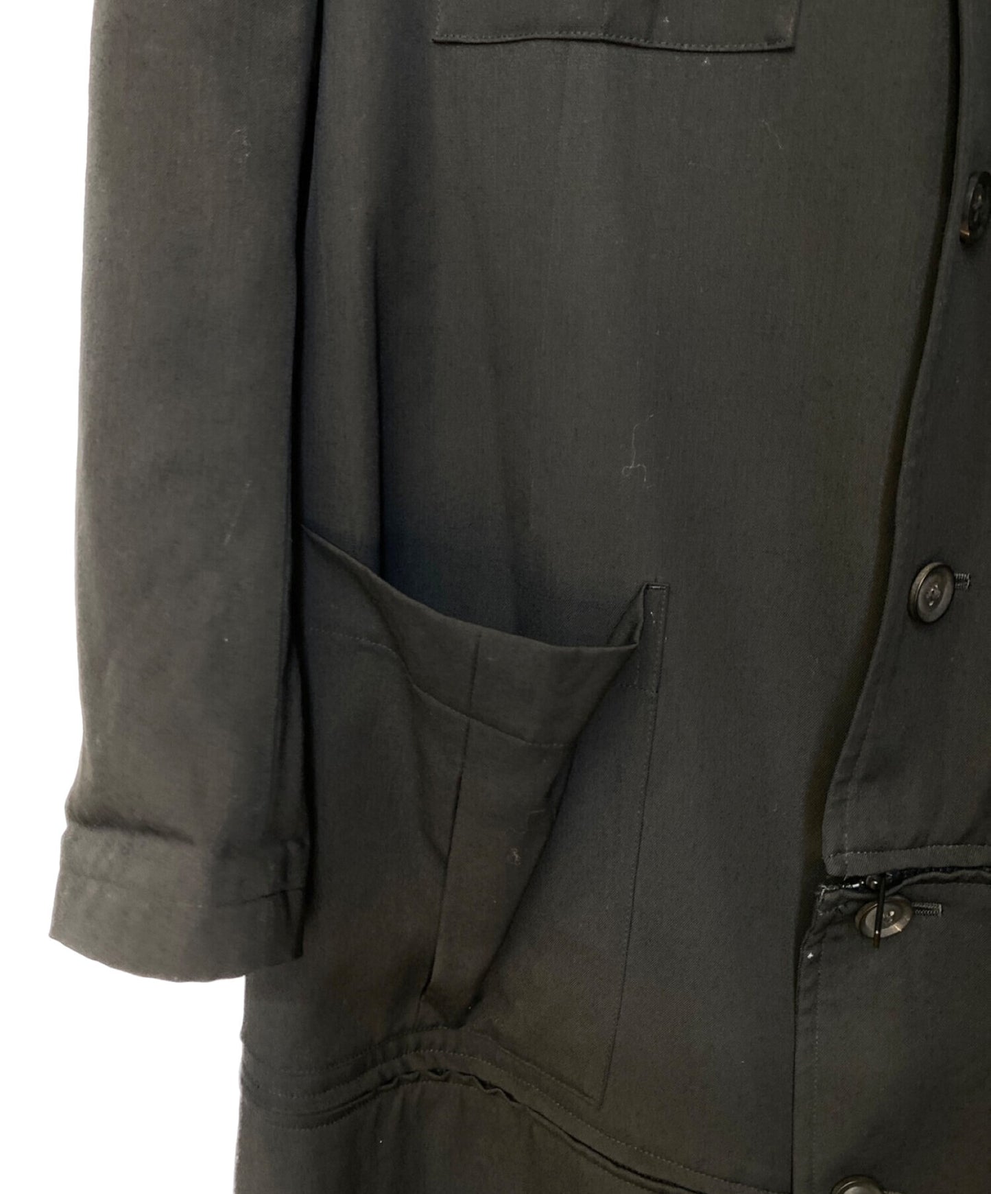 Yohji Yamamoto Pour Homme Wool Gaber Stand Zipper夹克HC-J16-100