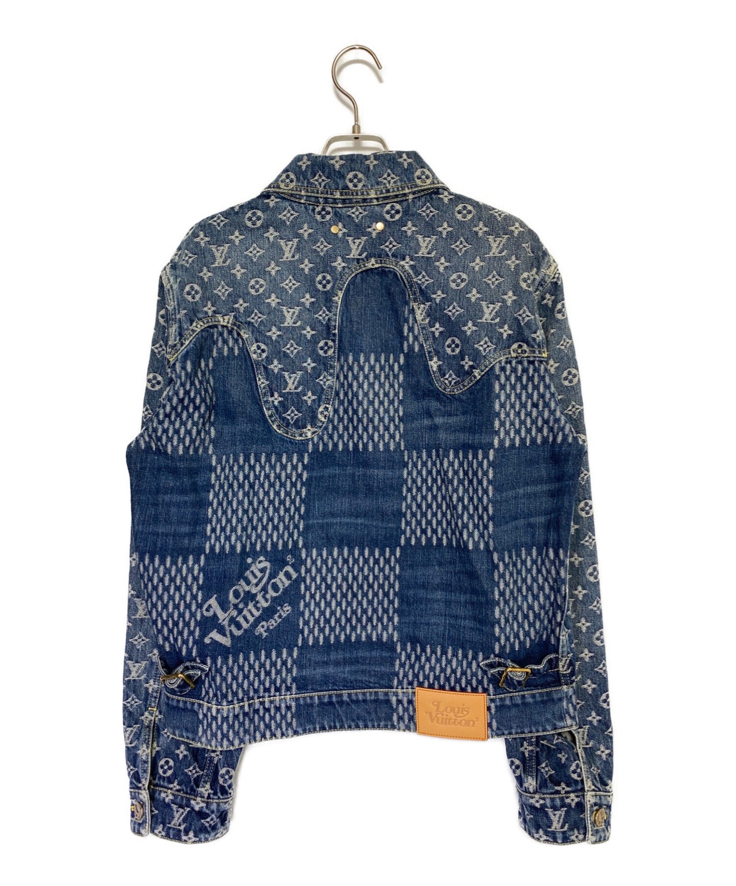 Louis Vuitton X Nigo Giant Damier Waves MNGM Denim Jacket Indigo for Men