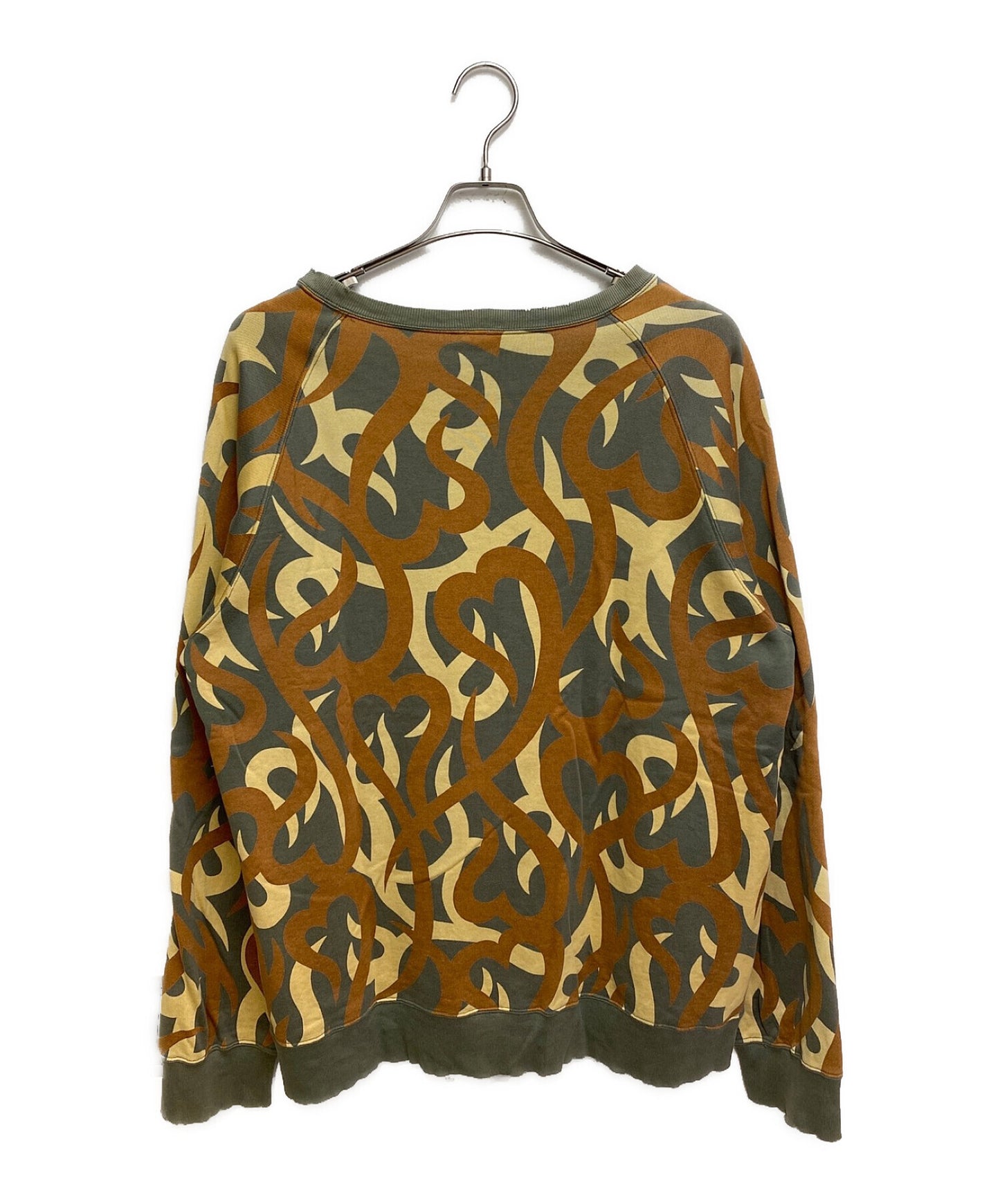 [Pre-owned] NUMBER (N)INE 04AW GIVE period heart tribal sweatshirt/Archive